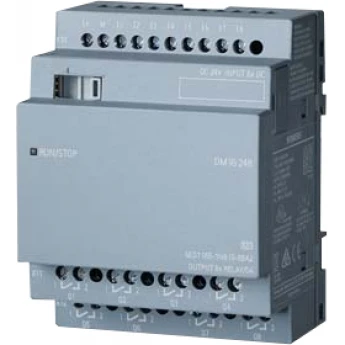 6ED1055-1CB10-0BA2 Дискретный модуль расширения Logo! DM16 24, Uпит=24VDC, 8 дискретных входов, 8 транзисторных выходов SIEMENS 0,23